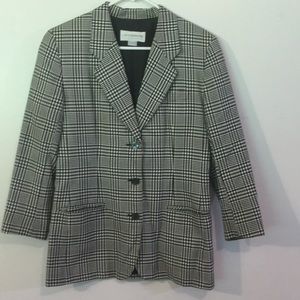 Liz Claiborne houndstooth Jacket Sz8p. Pre-Loved🖤